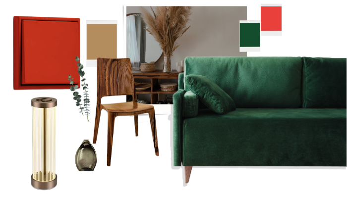 Moodboard Wohnzimmer Herbstdesign 2025