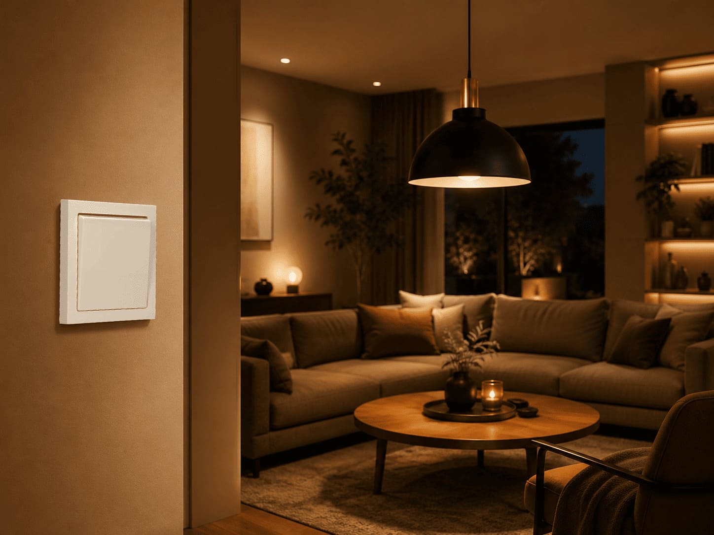 Beleuchtung im Wohnraum als Anwendung für Busch-free@home Wireless