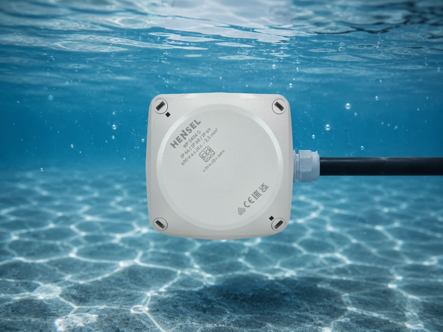 Hensel ENYCASE WP Kabelabzweigkasten unter Wasser für IP68-Anwendung