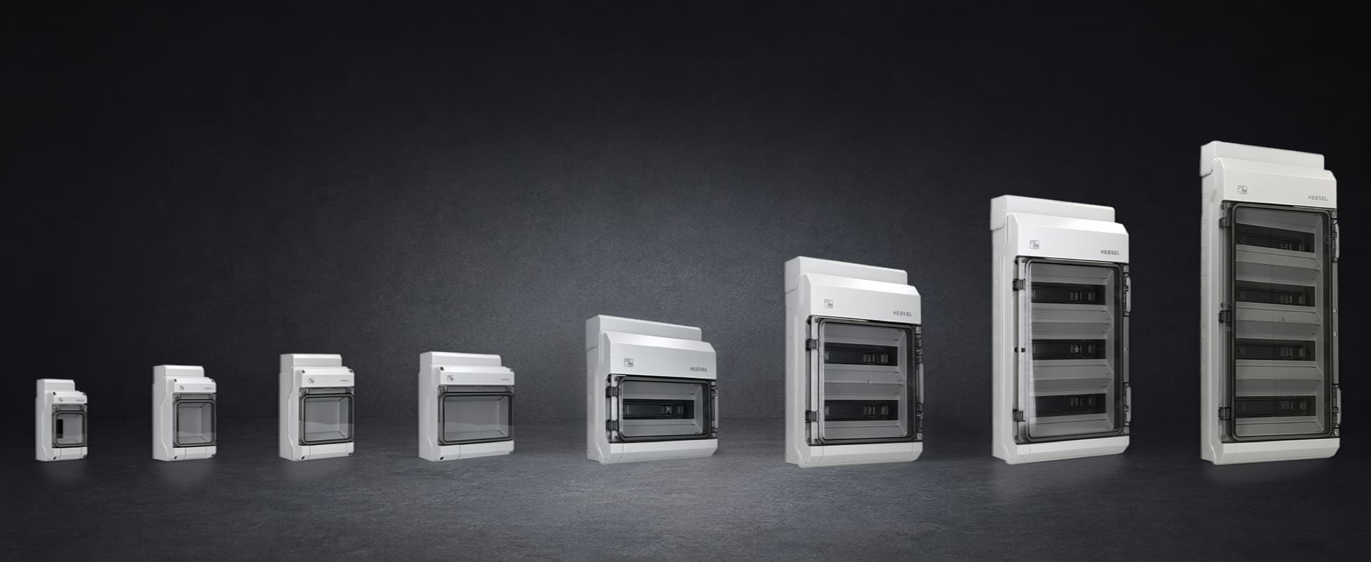 Hensel KV PC Modelle KV PC 9103 bis KV PC 9448 im Größenvergleich