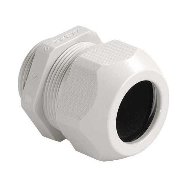 Kaiser 1555.32.25 Kabelverschraubung Syntec Kunststoff M32x1.5 Kabel Ø 17.0-25.0mm (UL 19.5-23.0mm) Hellgrau RAL 7035