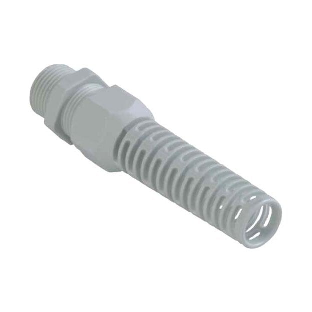 Kaiser 1576.20.1.12 Kabelverschraubung Syntec Kunststoff M20x1.5 Kabel Ø 5.5-12.0mm (UL 9.5-12.0mm) Hellgrau RAL7035 mit Knickschutz