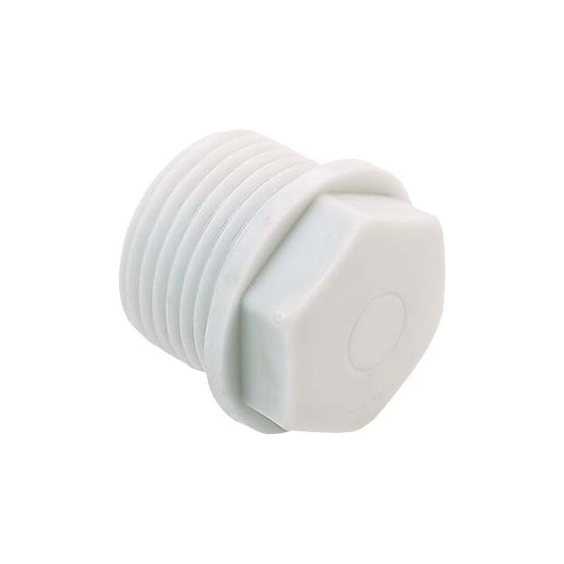Kaiser 1600.40 Würgenippel Kunststoff M40x1.5 für Kabel Ø 17.0-24.0 mm ohne Bohrung Hellgrau RAL7035