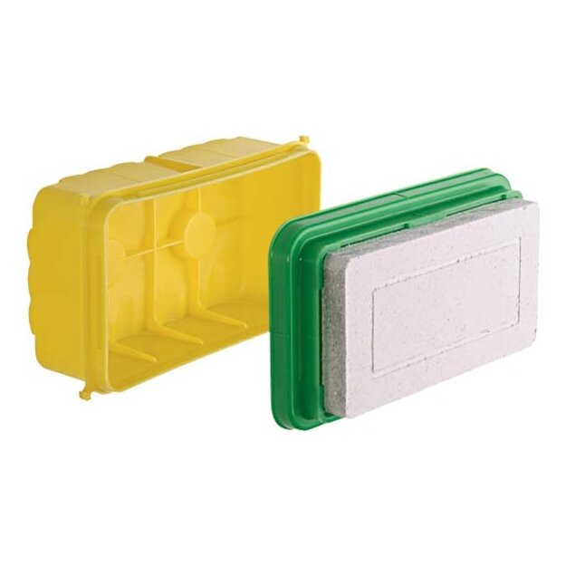 Kaiser 1224-22 Betonbau Universal-Einbaugehäuse 150 x 90 x 70 mm mit Mineralfaserplatte