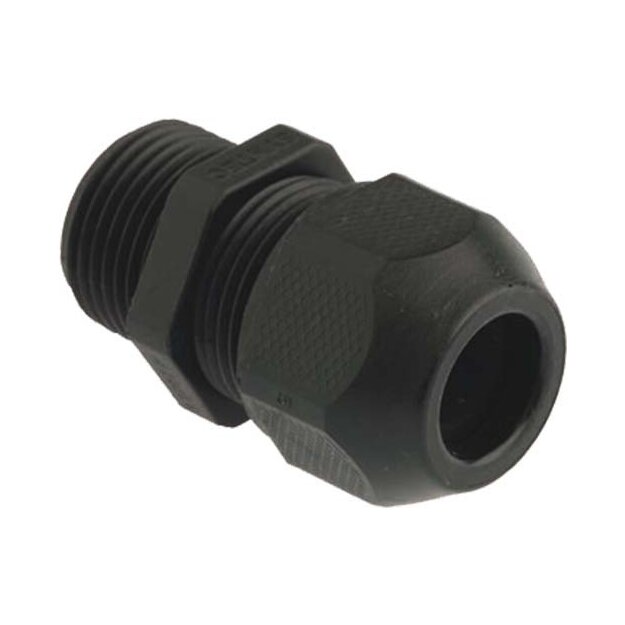 Kaiser 1545.20.1.08 Kabelverschraubung Syntec Kunststoff M20x1.5 Schwarz Ø 3.0-8.0 mm (UL 5.7-8.0 mm) Schwarz RAL 9005 langes Gewinde