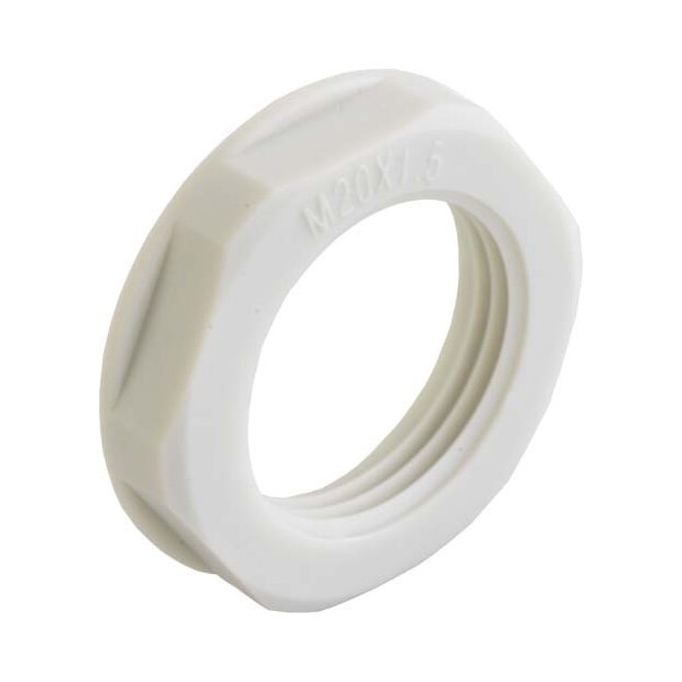 Kaiser 8255.12 Gegenmutter Kunststoff mit Flansch M12x1.5 Hellgrau RAL 7035