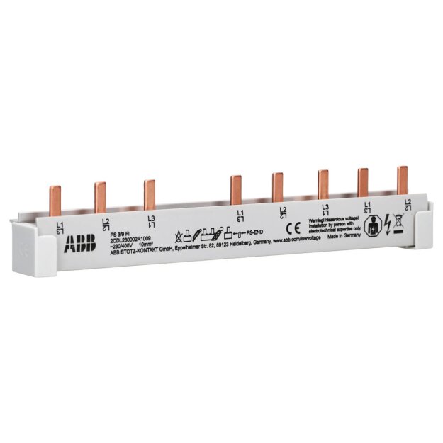 ABB PS3/9-FI Phasenschiene 3Ph.,9Pins,10qmm,für FI 2CDL230002R1009