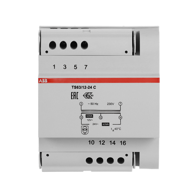 ABB Stotz S&J Sicherheits-Trafo TS 63/12-24 C (1er)