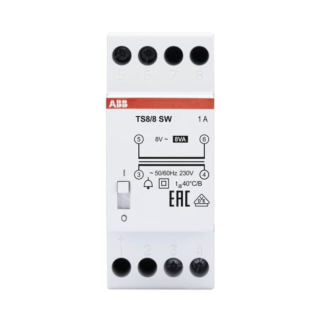 ABB Stotz S&J Klingeltransformator TS8/8SW (1er)