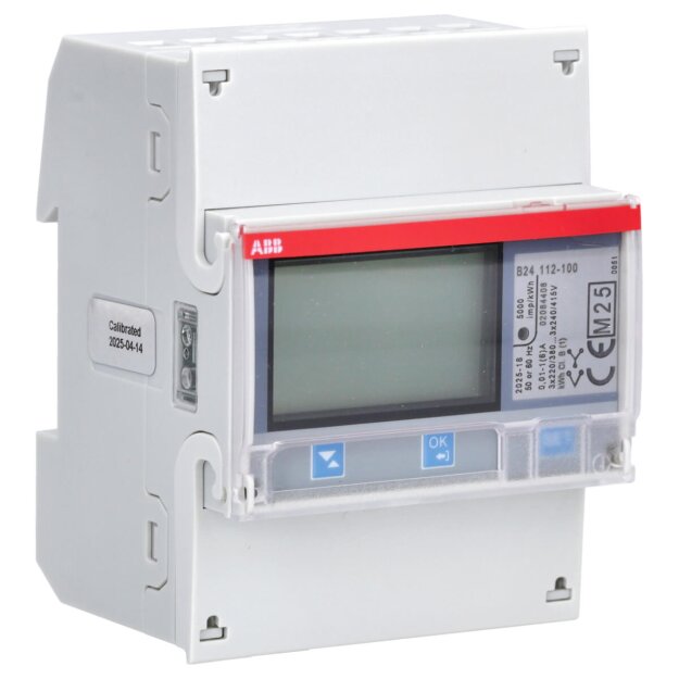 ABB B24 112-100 Messwandlerzähler Stahl, Modbus RS485, 3-phasig, 1 A 2CMA100178R1000