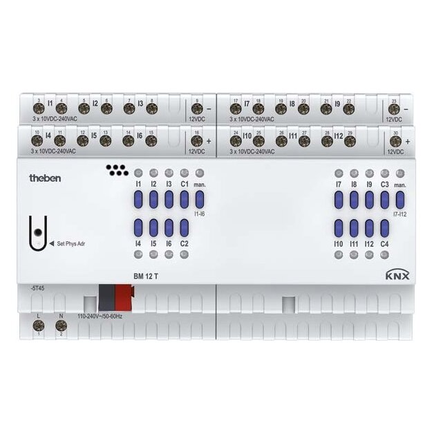 Theben 4940235 Binäreingang FIX2 Modul BM 12 T KNX