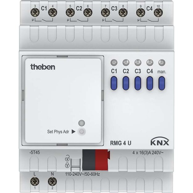 Theben 4930223 Schaltaktor 4-fachundgerät RMG 4 U KNX