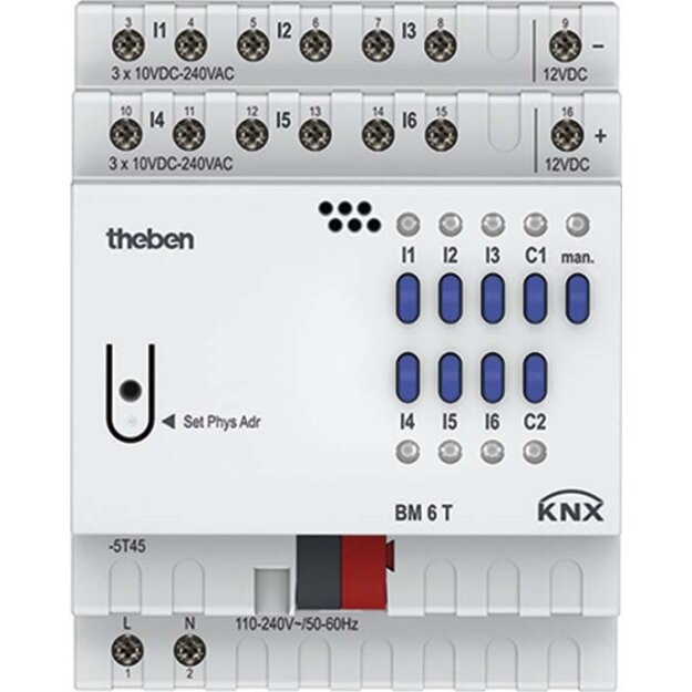 Theben 4940230 Binäreingang 6-fach Erweiterung BM 6 T KNX