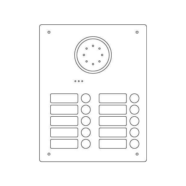 Ritto 1812220 Acero Edelstahl-Türstation Audio 10 WE Audio Edelstahl