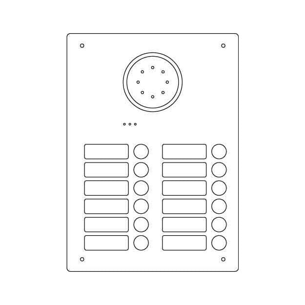Ritto 1812320 Acero Edelstahl-Türstation Audio 12 WE Audio Edelstahl
