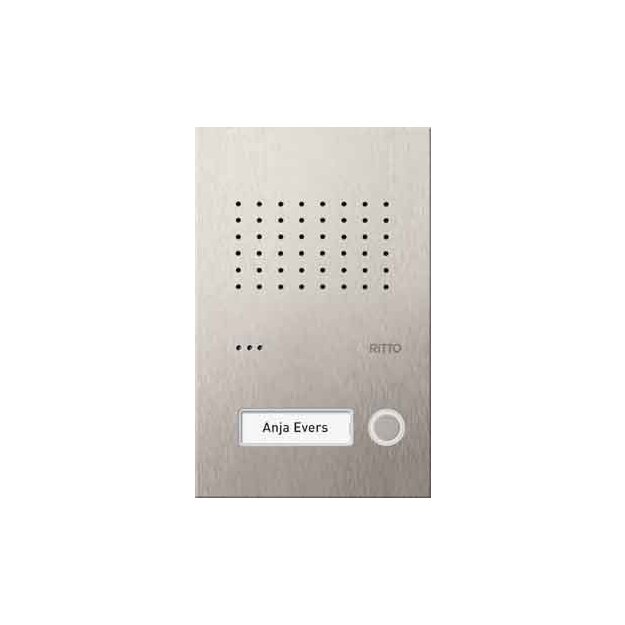 Ritto RGE1812325 Acero pur Edelstahl-Türstation Audio 12 WE Edelstahl