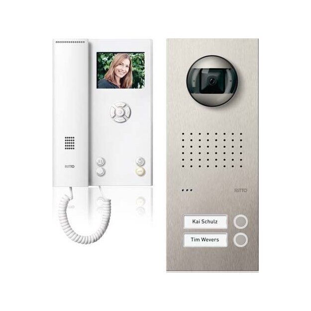 Ritto RGE1819425 Acero pur Video-Set 2 WE edelstahl/weiß