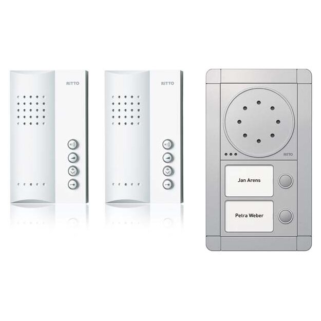 Ritto RGE1891420 Portier Audio Set Freisprechstelle 2 WE silber/weiß