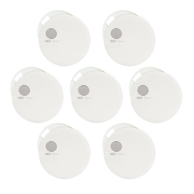 Hekatron Genius Plus X Rauchwarnmelder incl. Klebepad 7er Pack