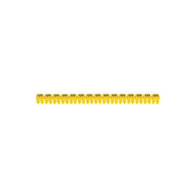 Legrand 038128 Kennzeichnungssystem CAB 3 für Leiterquerschnitt 0,15 bis 0,5 mm² Buchstabe:S Schwarz