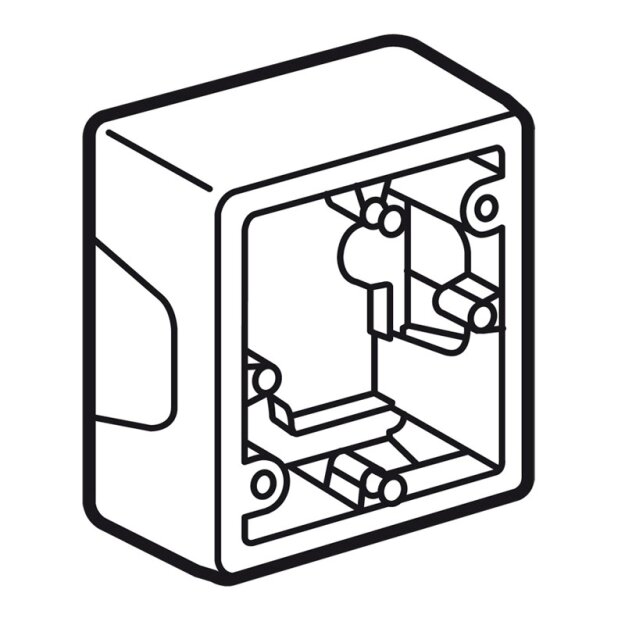 Legrand 776131 Aufputzgehäuse 1-fach Creo Mandelweiß