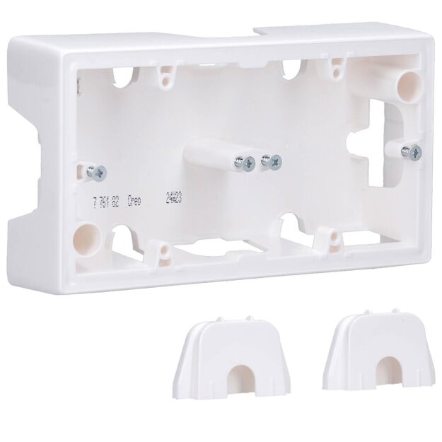 Legrand 776182 Aufputzgehäuse 2-fach Creo Ultraweiß