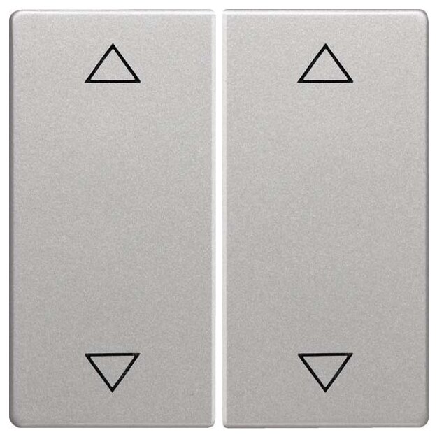 Berker 16446084 Wippe 2-fach mit Aufdruck Symbol Pfeile Q.1/Q.3 Alu samt lackiert