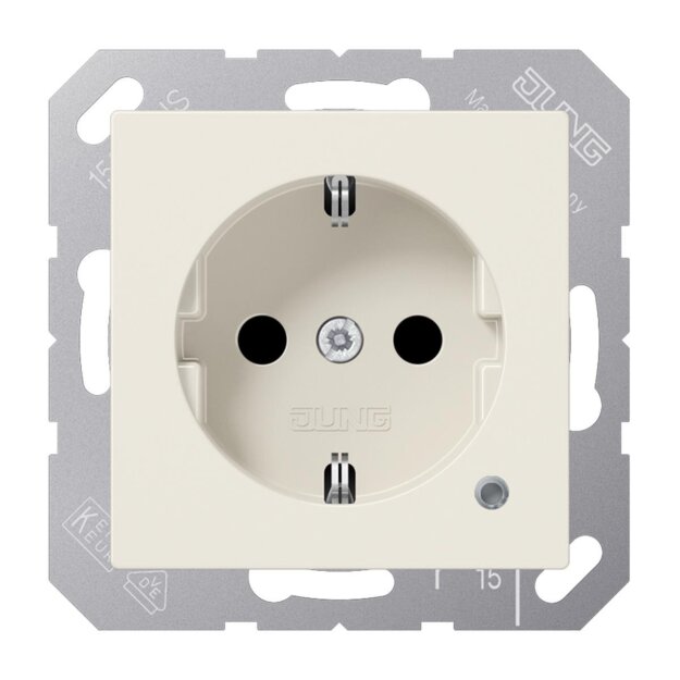 Jung ABA1520KO SCHUKO-Steckdose m. Funktionsanzeige (Duroplast antibakteriell) Orange Serie AS