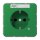 Jung CD1520BFNAKOGN SCHUKO-Steckdose m. NA u. Funktionsanzei (Thermoplast bruchsicher) Grün Serie CD