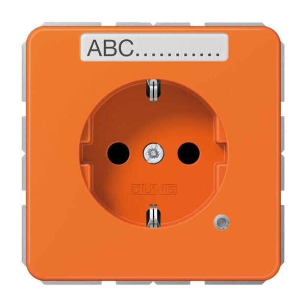 Jung CD1520BFNAKOO SCHUKO-Steckdose m. NA u. Funktionsanzei (Thermoplast bruchsicher) Orange Serie CD