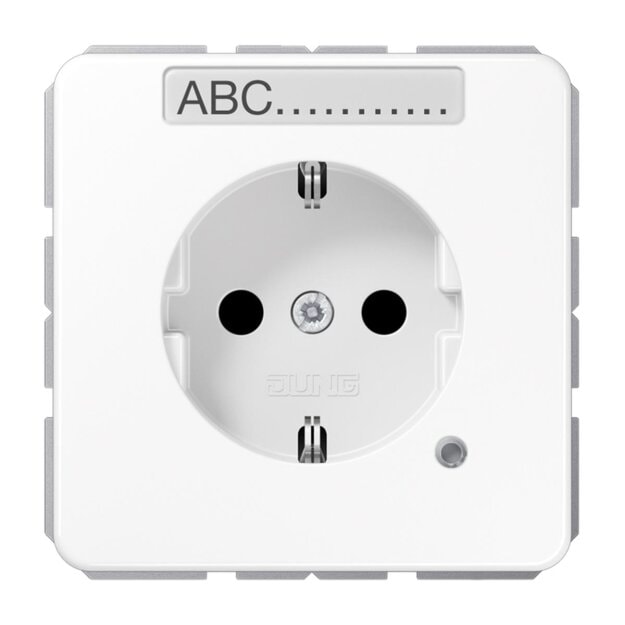 Jung CD1520BFNAKOWW SCHUKO-Steckdose m. NA u. Funktionsanzei (Thermoplast bruchsicher) Alpinweiß Serie CD