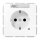 Jung CD1520BFNAKOWW SCHUKO-Steckdose m. NA u. Funktionsanzei (Thermoplast bruchsicher) Alpinweiß Serie CD