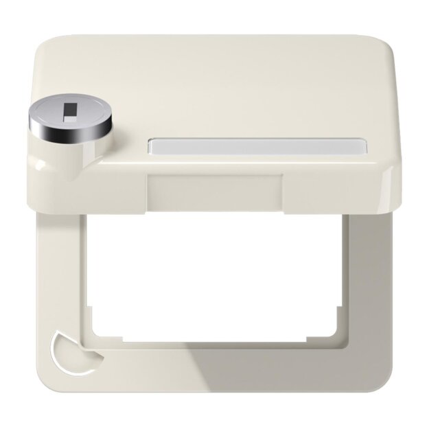 Jung CD590BFKLSL Klappdeckel m. Sicherheitsschloss (Thermoplast bruchsicher) Weiß Serie CD