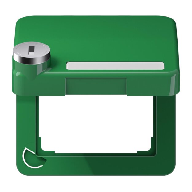 Jung CD590BFKLSLGN Klappdeckel m. Sicherheitsschloss (Thermoplast bruchsicher) Grün Serie CD