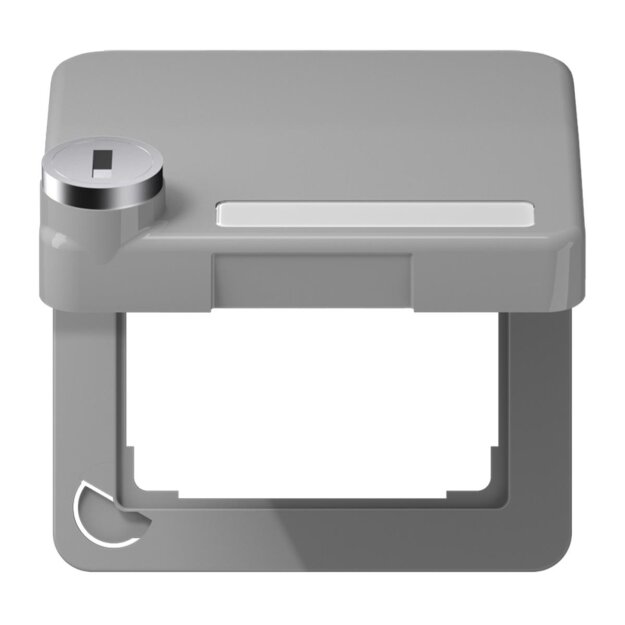 Jung CD590BFKLSLGR Klappdeckel m. Sicherheitsschloss (Thermoplast bruchsicher) Grau Serie CD