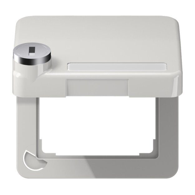 Jung CD590BFKLSLLG Klappdeckel m. Sicherheitsschloss (Thermoplast bruchsicher) Lichtgrau Serie CD