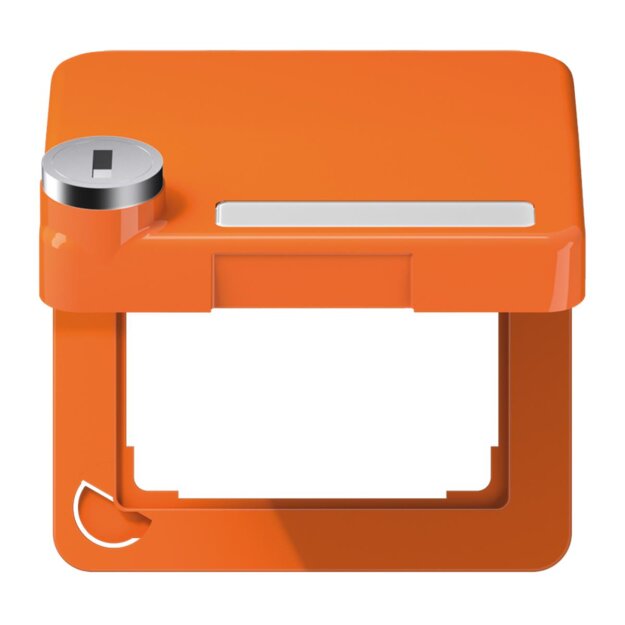 Jung CD590BFKLSLO Klappdeckel m. Sicherheitsschloss (Thermoplast bruchsicher) Orange Serie CD