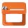 Jung CD590BFKLSLO Klappdeckel m. Sicherheitsschloss (Thermoplast bruchsicher) Orange Serie CD