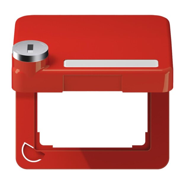 Jung CD590BFKLSLRT Klappdeckel m. Sicherheitsschloss (Thermoplast bruchsicher) Rot Serie CD