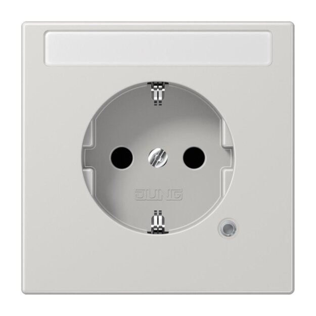 Jung LS1520NAKOLG SCHUKO-Steckdose m. NA u. Funktionsanzei Lichtgrau Serie LS