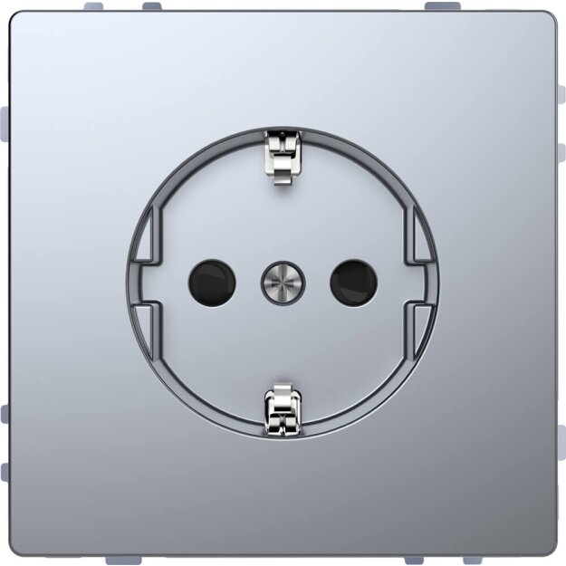 Merten MEG2300-6036 SCHUKO-Steckdose erhöhter Berührungsschutz Steckklemmen Edelstahl System Design