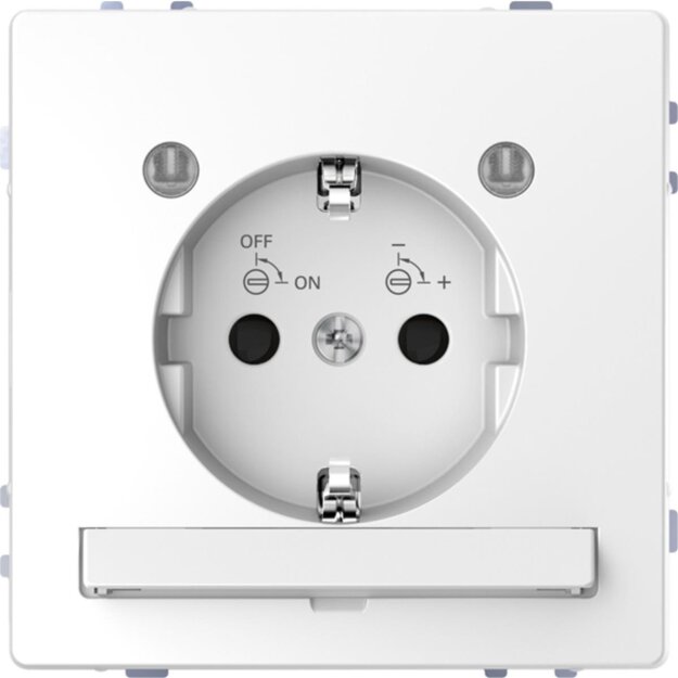Merten MEG2304-6035 SCHUKO-Steckdose mit Lichtauslass und LED-Beleuchtungs-Modul Berührungsschutz Steckklemmen Lotosweiß System Design