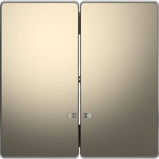 Merten MEG3420-6050 Doppelwippe mit Kontrollfenster Nickelmetallic System Design