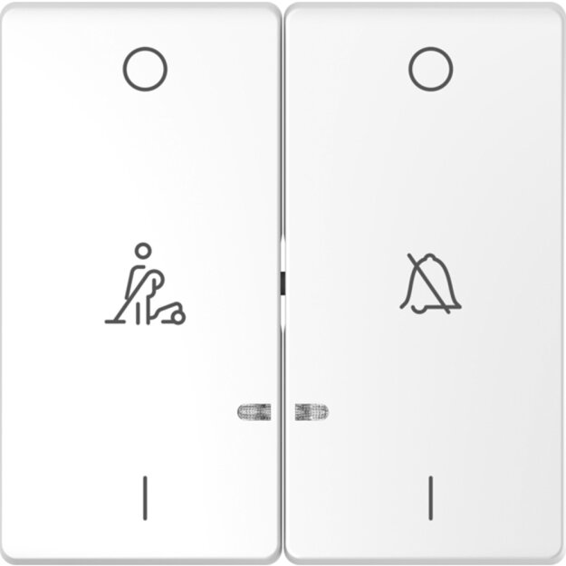 Merten MEG3429-6035 Doppelwippe mit Kontrollfenster und Kennzeichnung für Hotelanwendungen Lotosweiß System Design