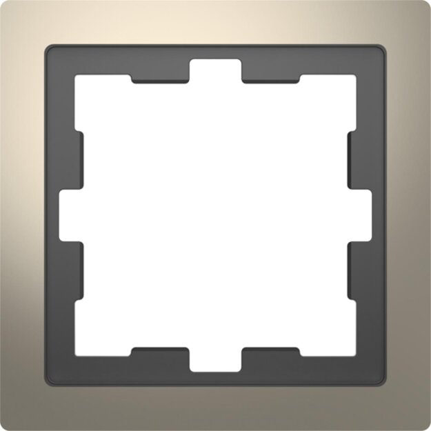 Merten MEG4010-6550 D-Life Metall Rahmen 1-fach Nickelmetallic