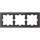 Merten MEG4030-6503 D-Life Glas Rahmen 3-fach Onyxschwarz
