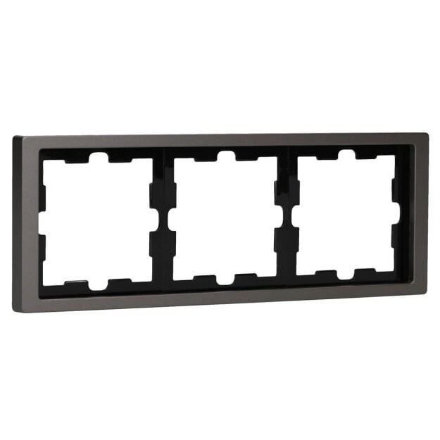 Merten MEG4030-6550 D-Life Metall Rahmen 3-fach Nickelmetallic