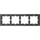 Merten MEG4040-6503 D-Life Glas Rahmen 4-fach Onyxschwarz