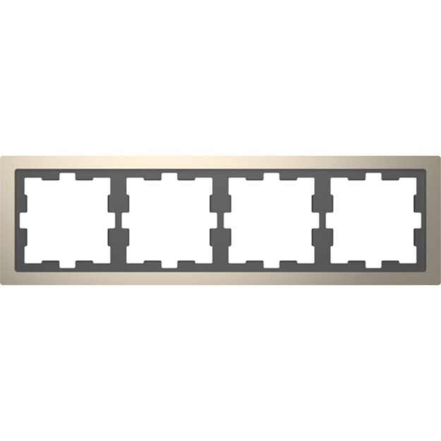 Merten MEG4040-6550 D-Life Metall Rahmen 4-fach Nickelmetallic