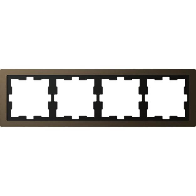 Merten MEG4040-6552 D-Life Metall Rahmen 4-fach Moccametallic